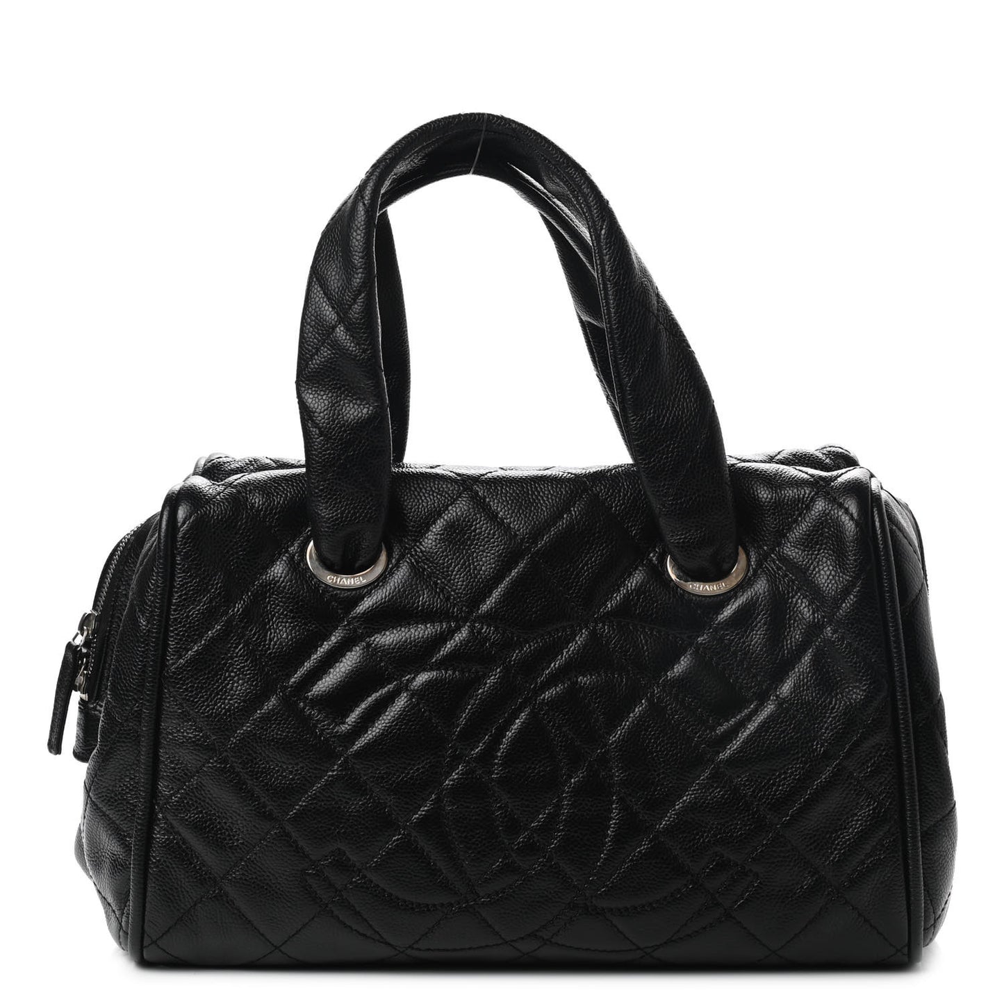 Caviar Quilted CC Timeless Bowler Black