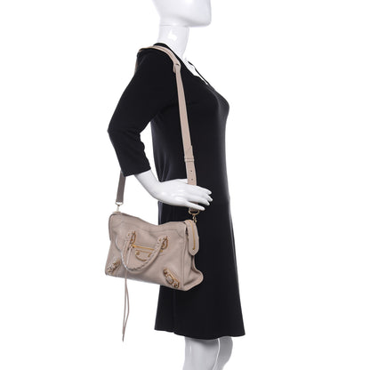 Balenciaga Chevre Gold Metallic Edge Hardware S City Beige Praline 3 of 9