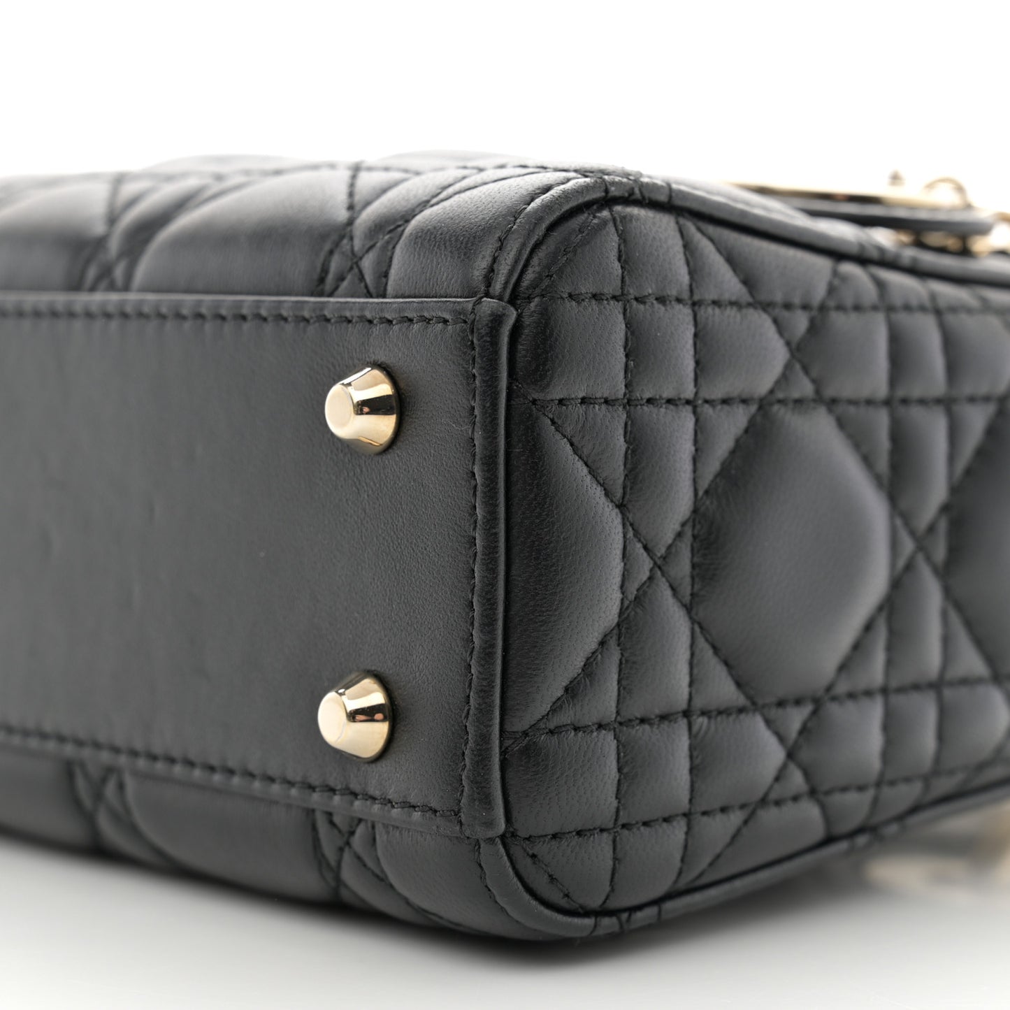 Lambskin Cannage Mini Lady Dior Black