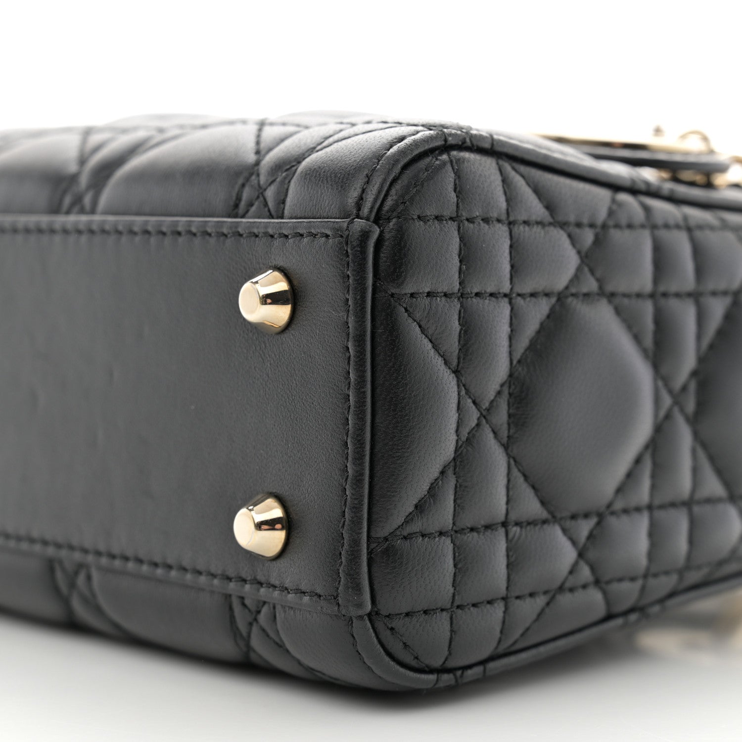 Christian Dior Lambskin Cannage Mini Lady Dior Black 10 of 12
