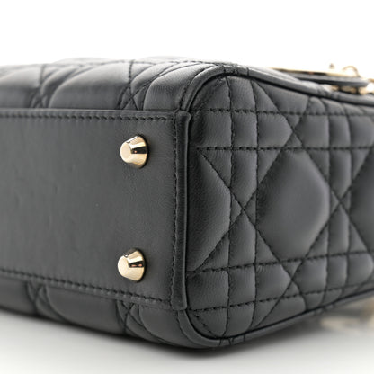 Christian Dior Lambskin Cannage Mini Lady Dior Black 10 of 12