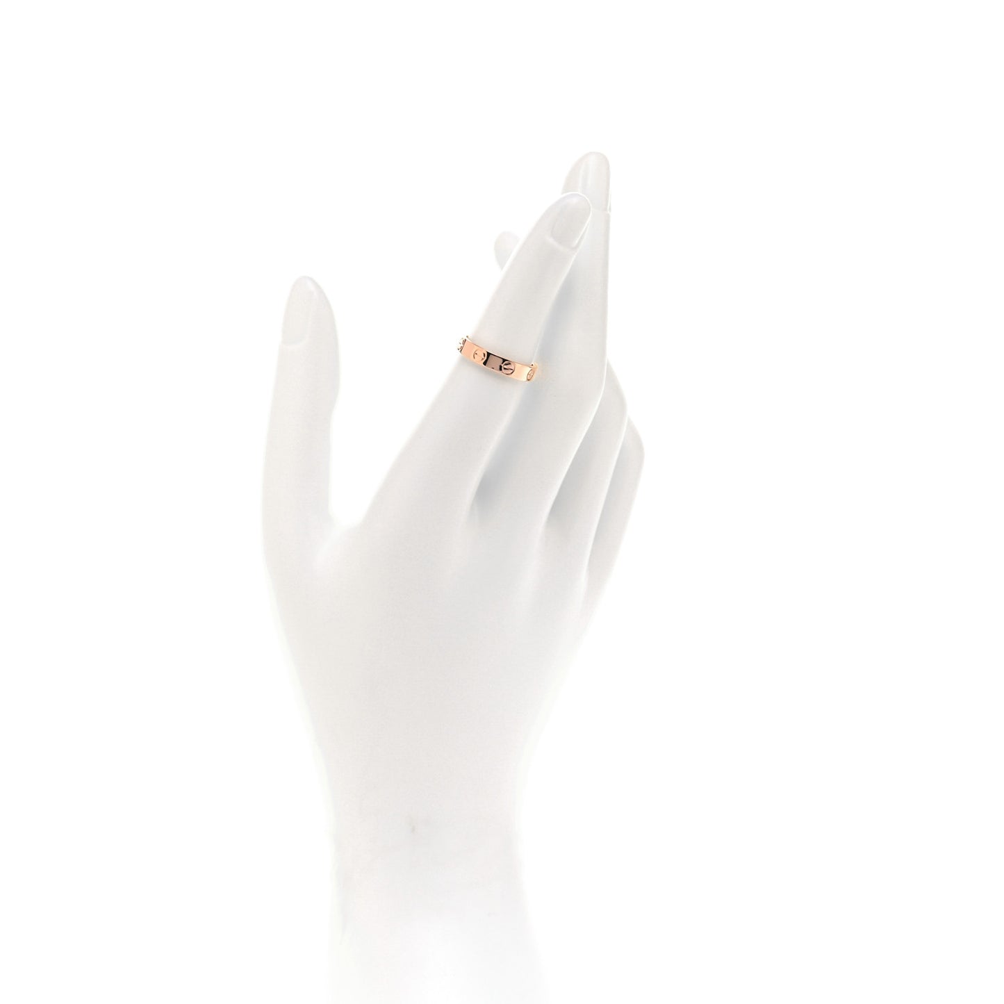 18K Pink Gold 3.5mm LOVE Wedding Band Ring 50 5.25