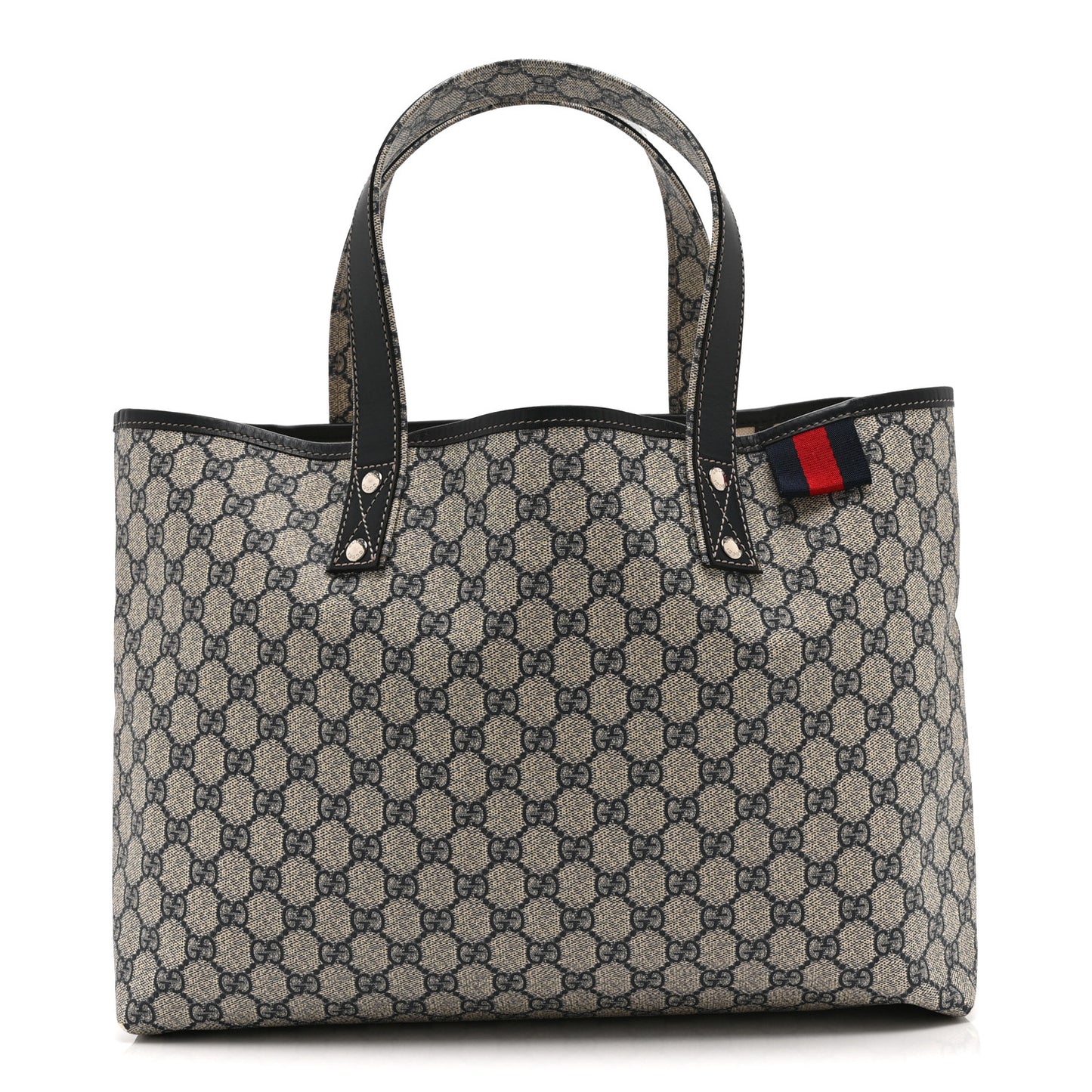 GG Plus Monogram Medium Signature Web Loop Tote Navy
