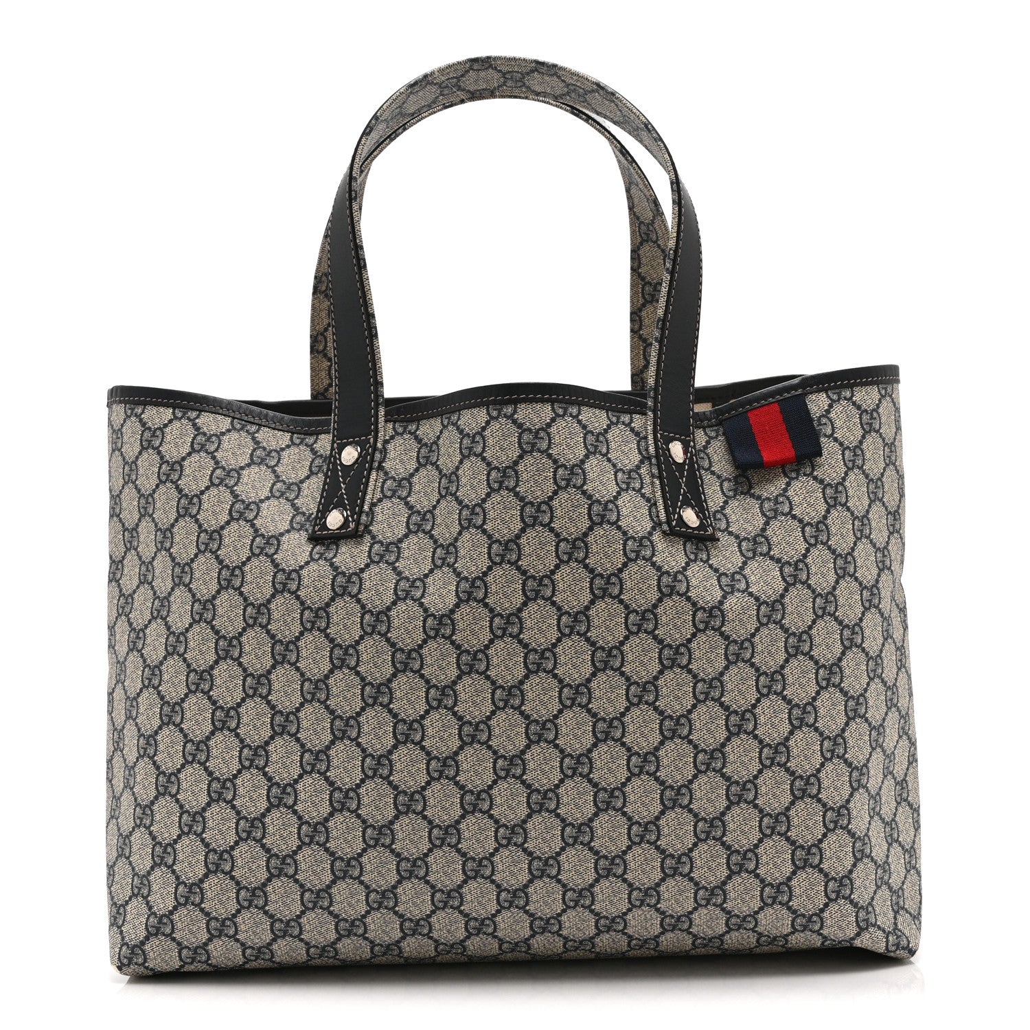 Gucci GG Plus Monogram Medium Signature Web Loop Tote Navy 1 of 10