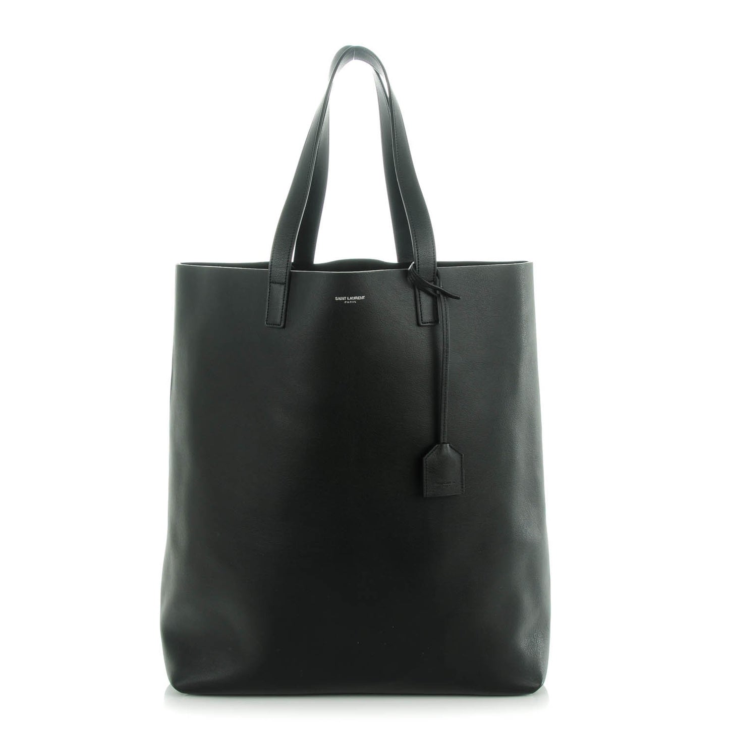 Calfskin Shopping Tote Bag Black
