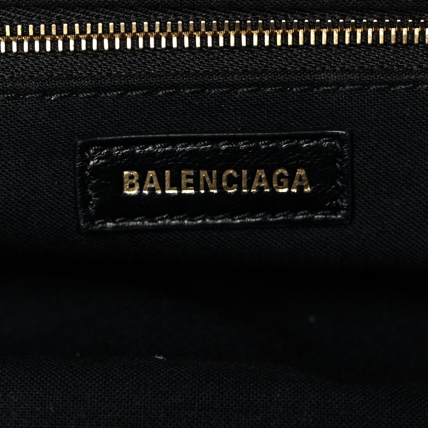 Balenciaga Grained Calfskin Logo XL Cloud Clutch Black 5 of 7