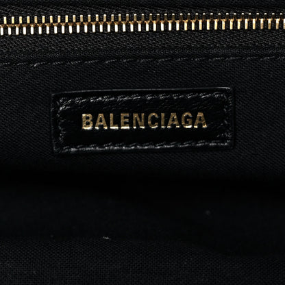 Balenciaga Grained Calfskin Logo XL Cloud Clutch Black 5 of 7