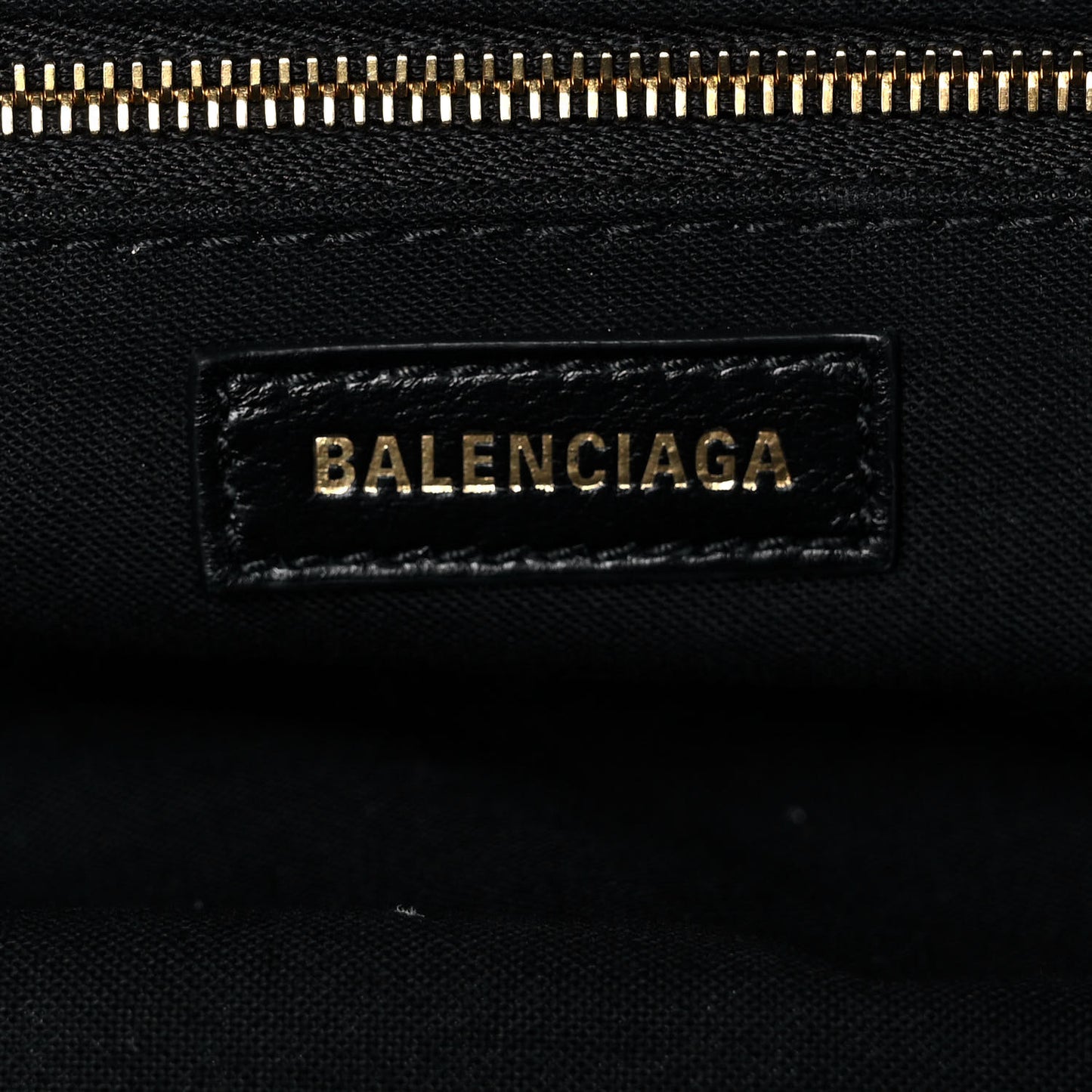 Grained Calfskin Logo XL Cloud Clutch Black