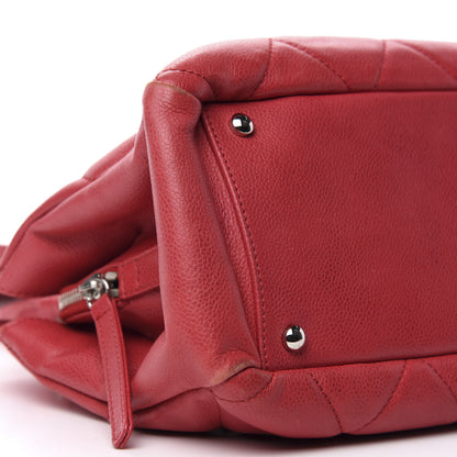 Chanel Soft Caviar Quilted CC Timeless Tote Red 8 of 10