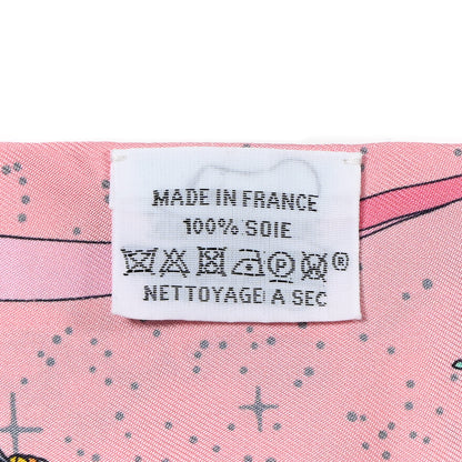Hermes Silk Space Derby Twilly Rose Bleu Jaune 3 of 5