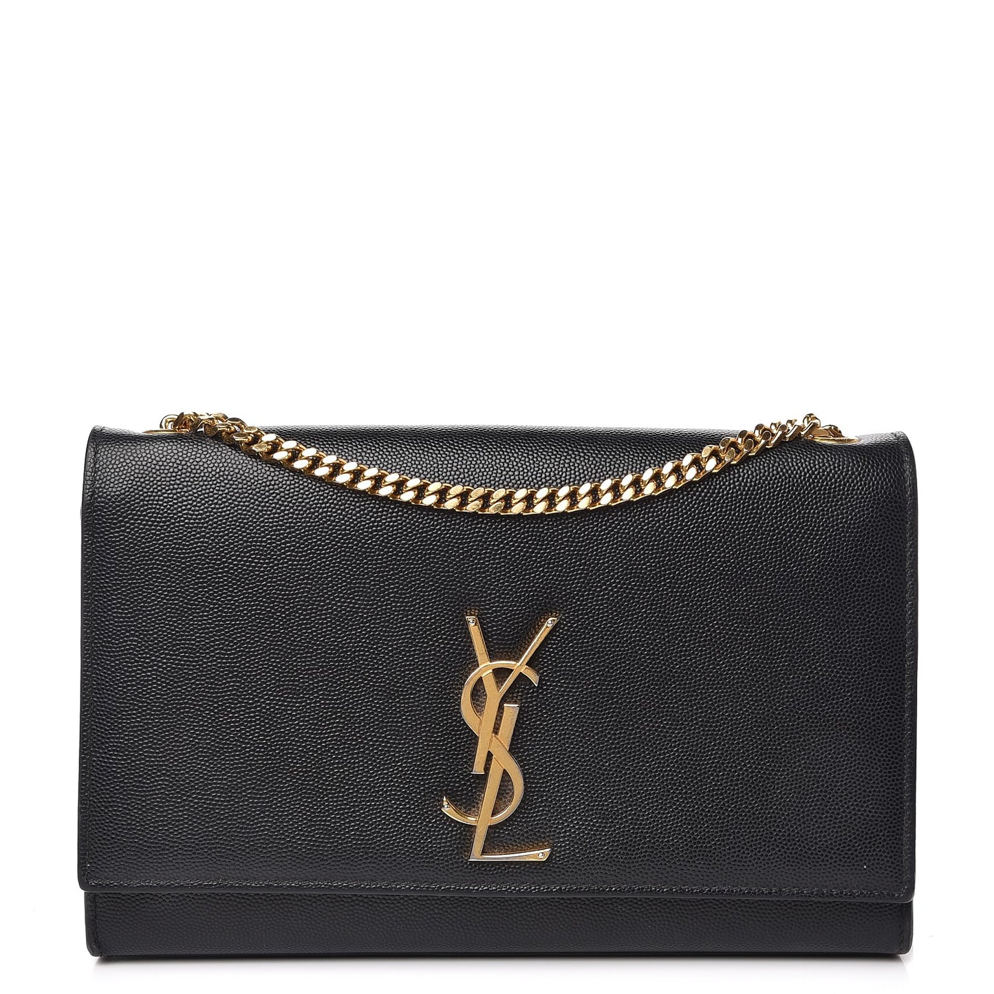 Grain De Poudre Medium Classic Monogram Kate Satchel Black
