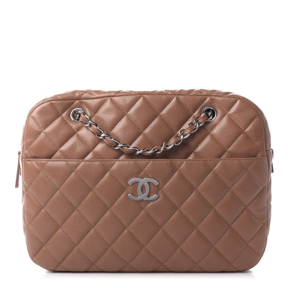 Chanel Caviar Quilted Large Camera Case Tan 1 of 11