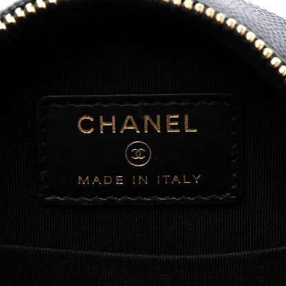 Chanel Caviar Quilted Round Filigree Crossbody Black 6 of 10