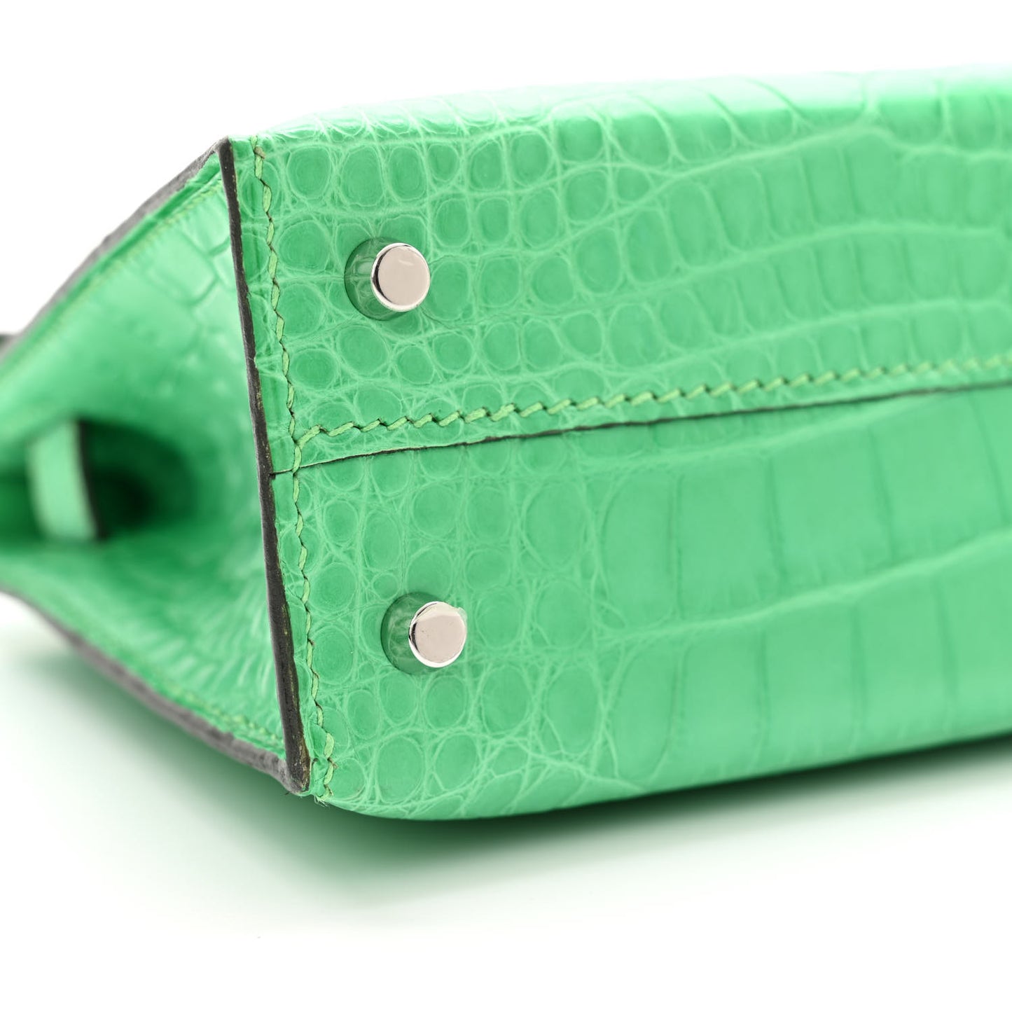 Matte Alligator Mini Kelly Sellier 20 Vert Comics