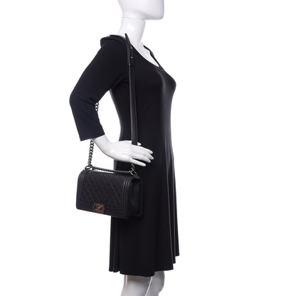 Chanel Calfskin Quilted Medium Boy Flap Black 2 of 11