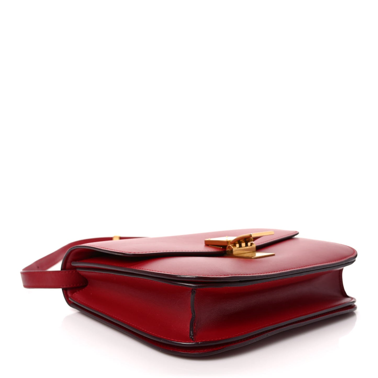 Box Calfskin Medium Classic Box Flap Bag Red