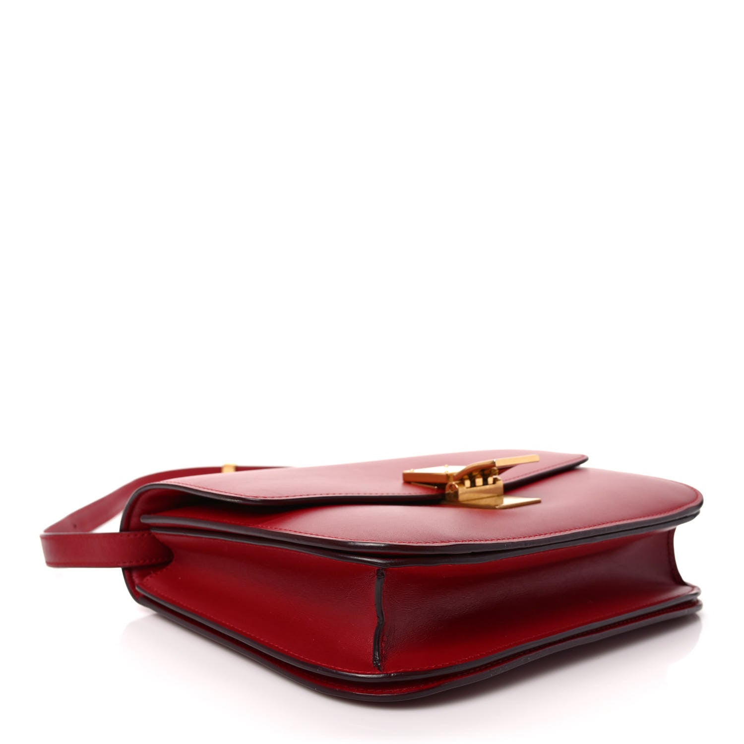 Celine Box Calfskin Medium Classic Box Flap Bag Red 4 of 11