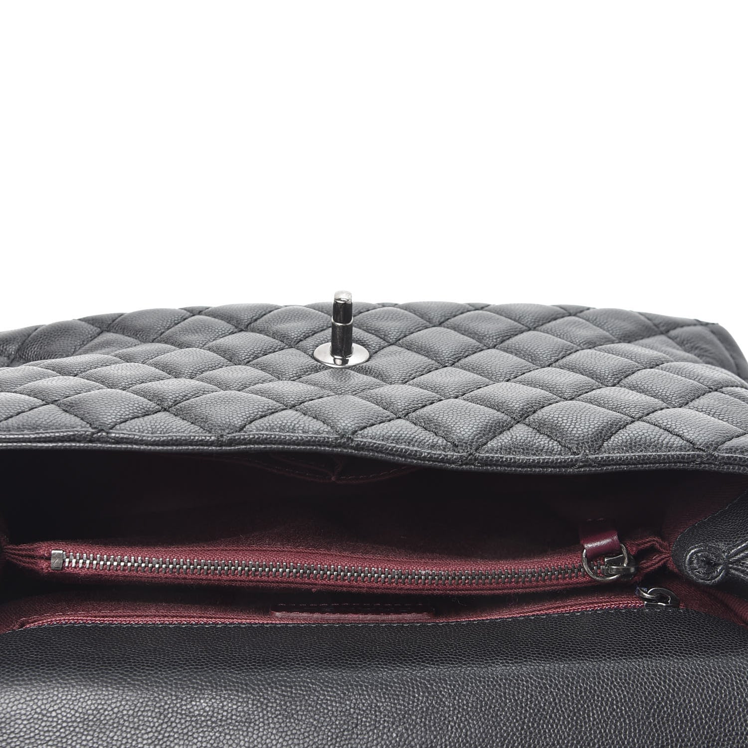 Chanel Caviar Quilted Small Coco Handle Flap Black 4 of 10