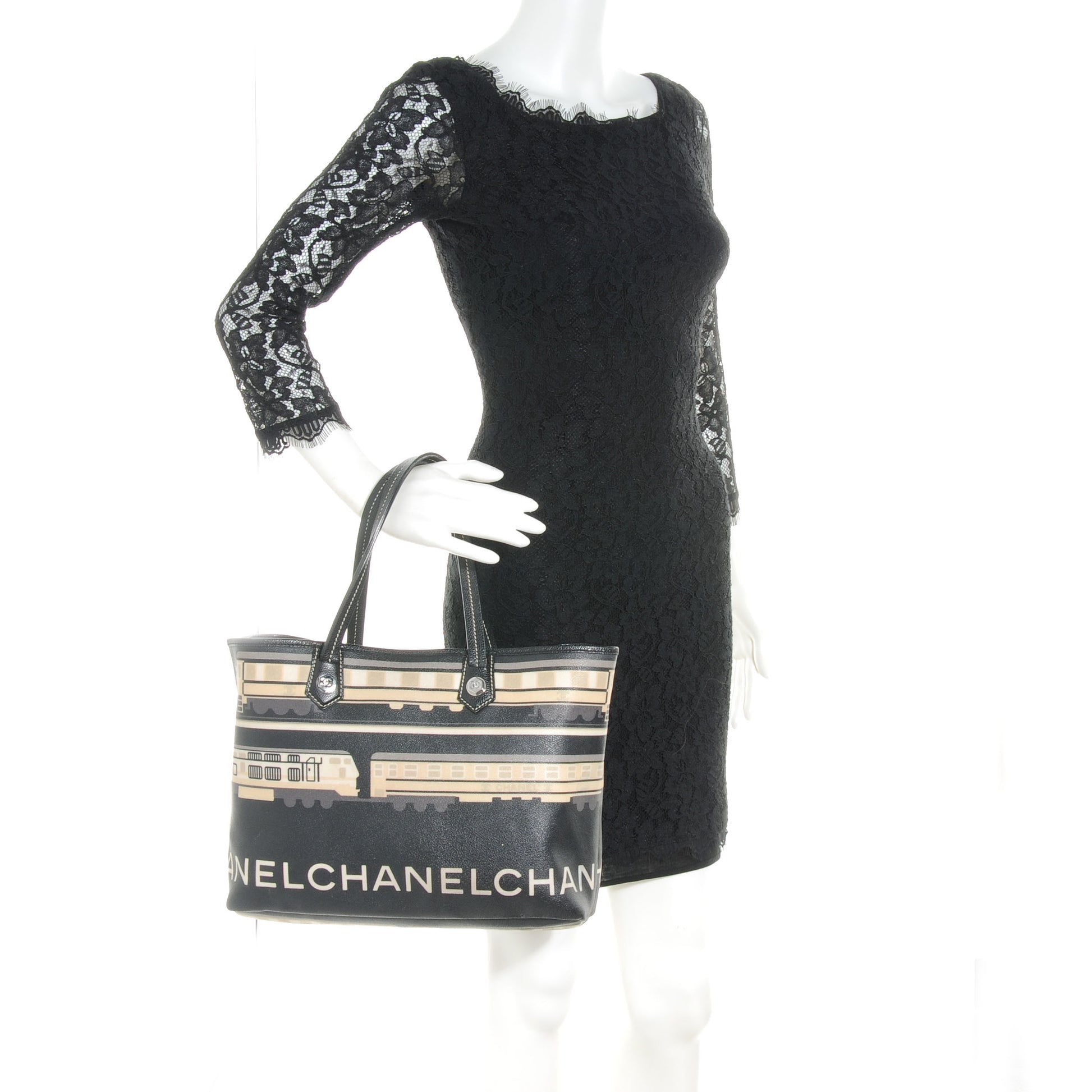 Chanel Coated Canvas Le Train Bag 2 of 7