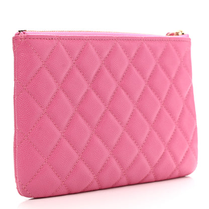 Chanel Caviar Quilted Cosmetic Case Pink 3 of 8