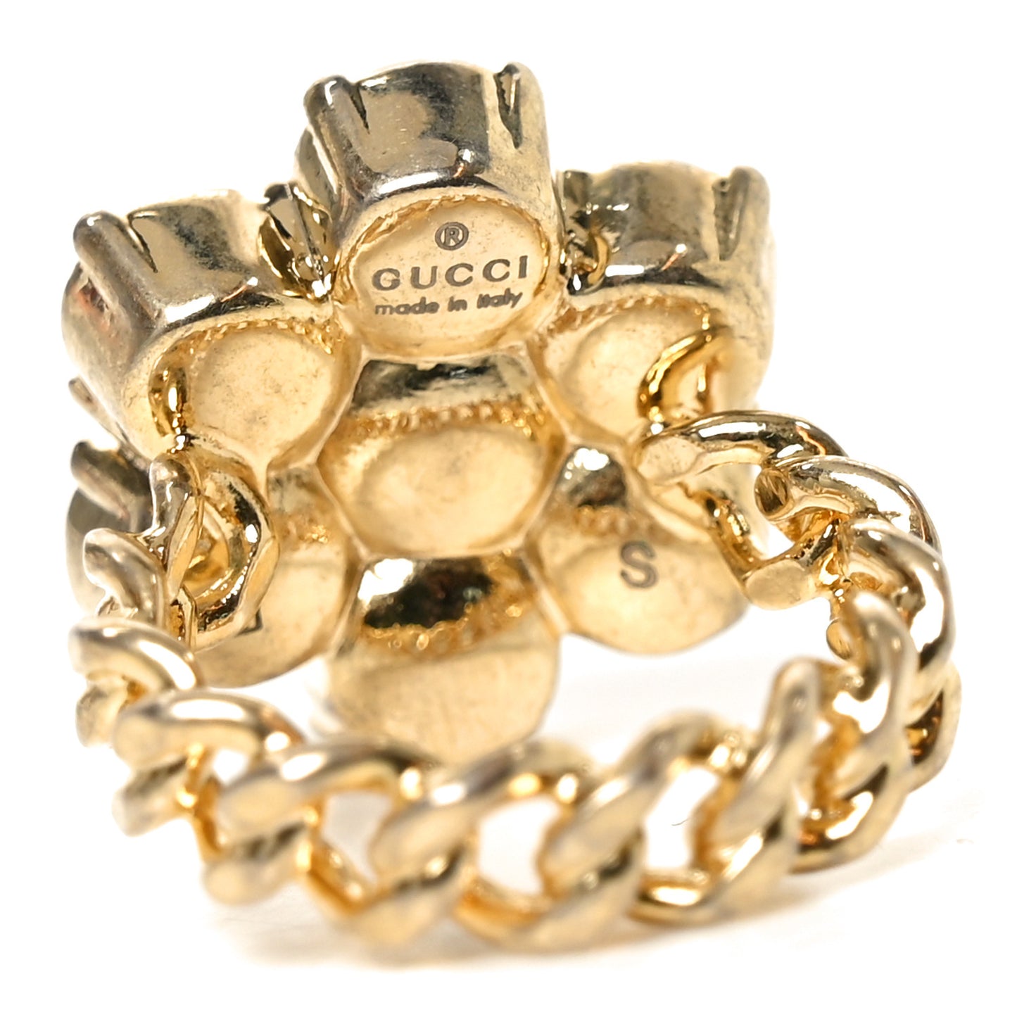 Metal Pearl Double G Ring S 52 6 Gold