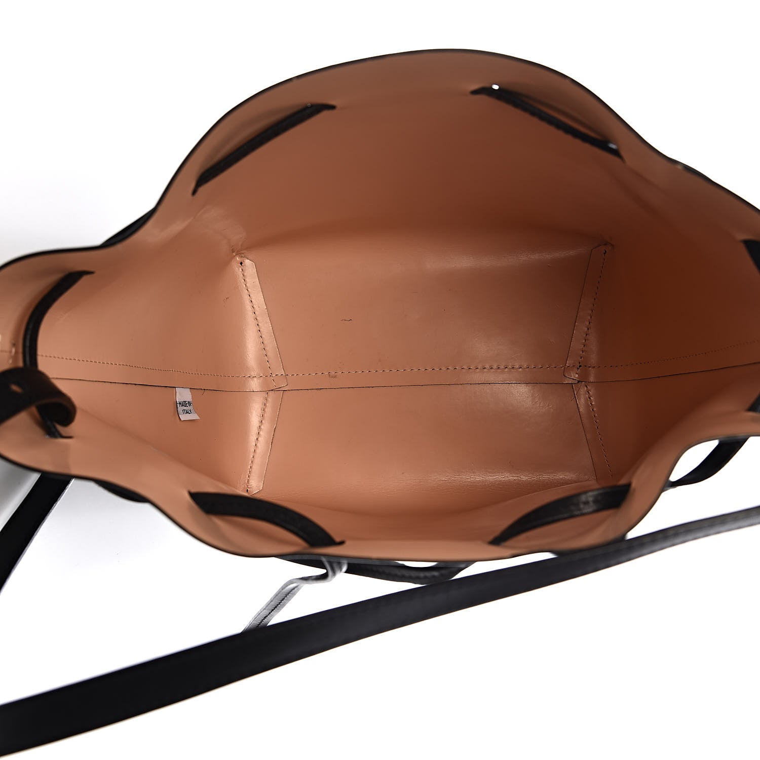 Mansur Gavriel Vegetable Tanned Calfskin Bucket Bag Black Ballerina 6 of 20