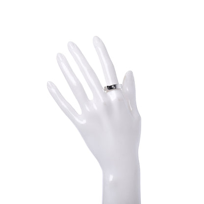 Cartier 18K White Gold 3 Diamond 5.5mm LOVE Ring 56 7.75 2 of 5