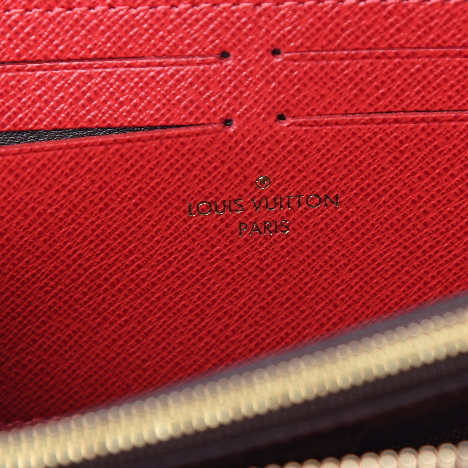 Louis Vuitton Damier Ebene Clemence Wallet Cherry 6 of 7