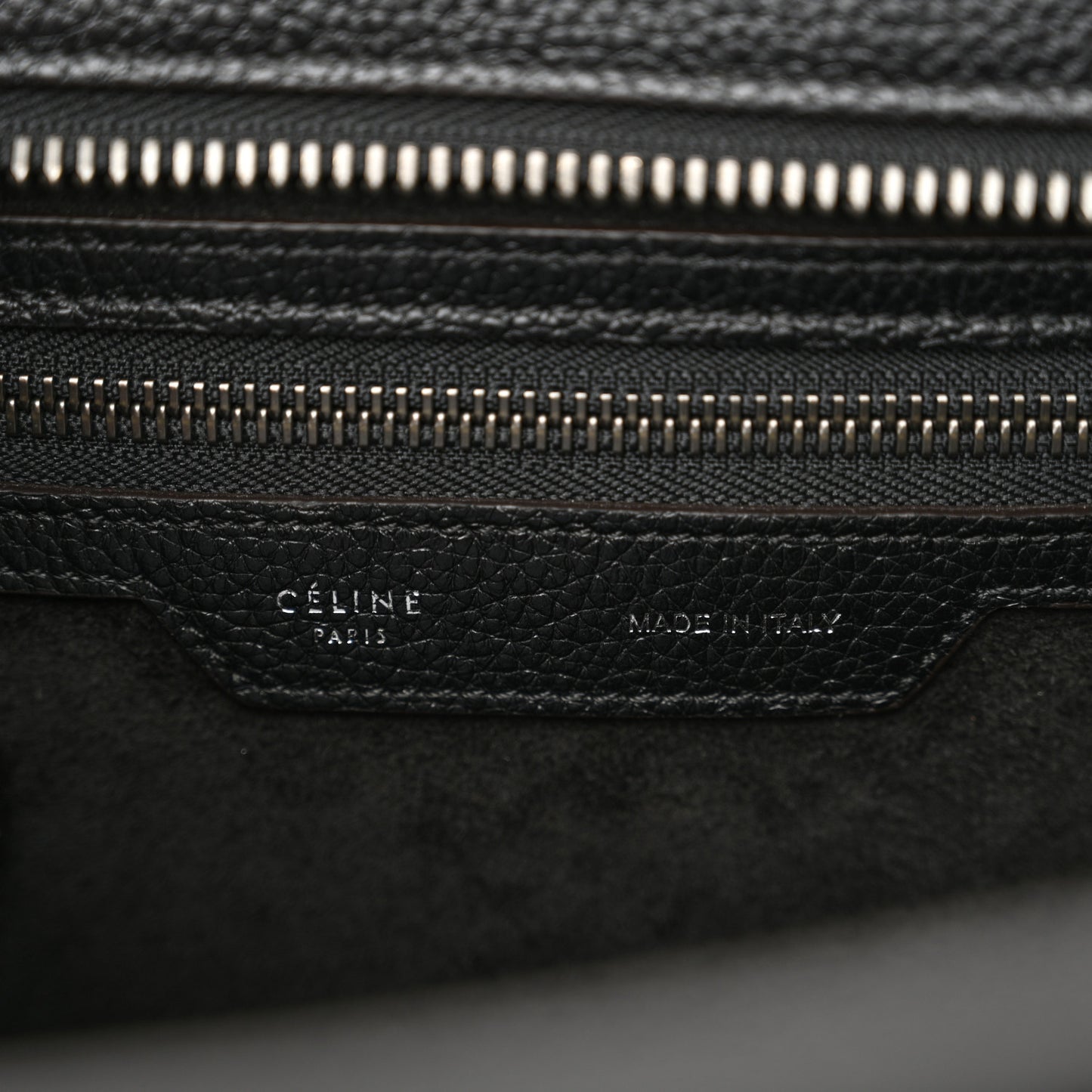 Drummed Calfskin Micro Luggage Black