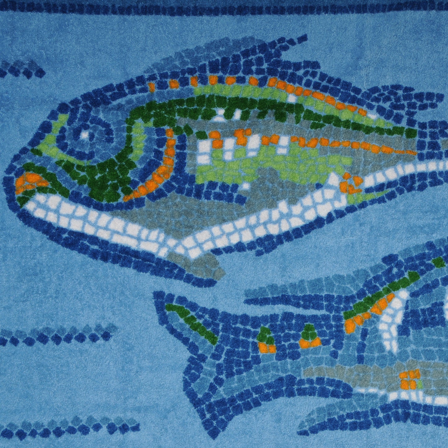 Printed Cotton Terry Cloth Mosaique Beach Towel