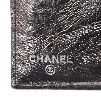Chanel Metallic Striped Calfskin Reissue Wallet Dark Silver 6 of 9