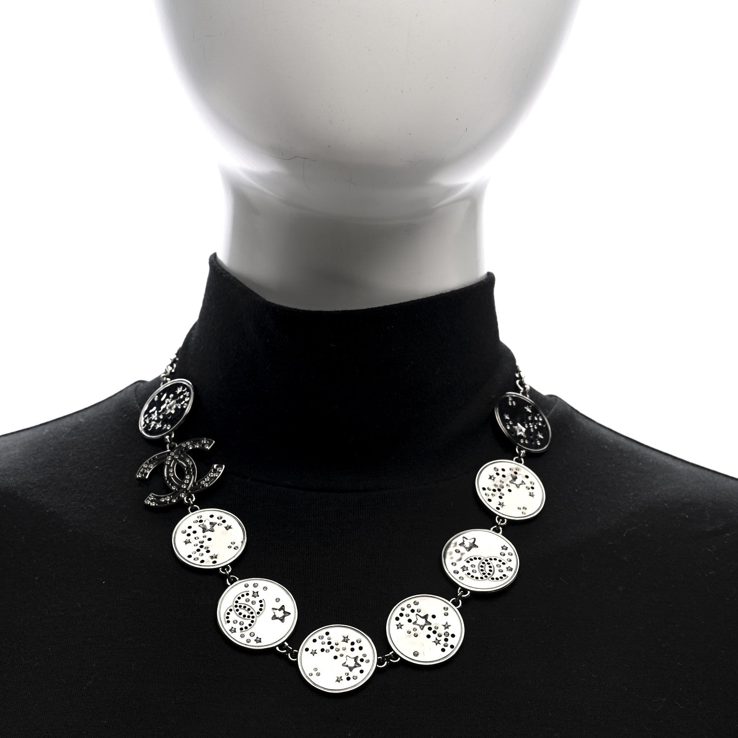 Chanel Ruthenium Crystal Star CC Necklace 2 of 4