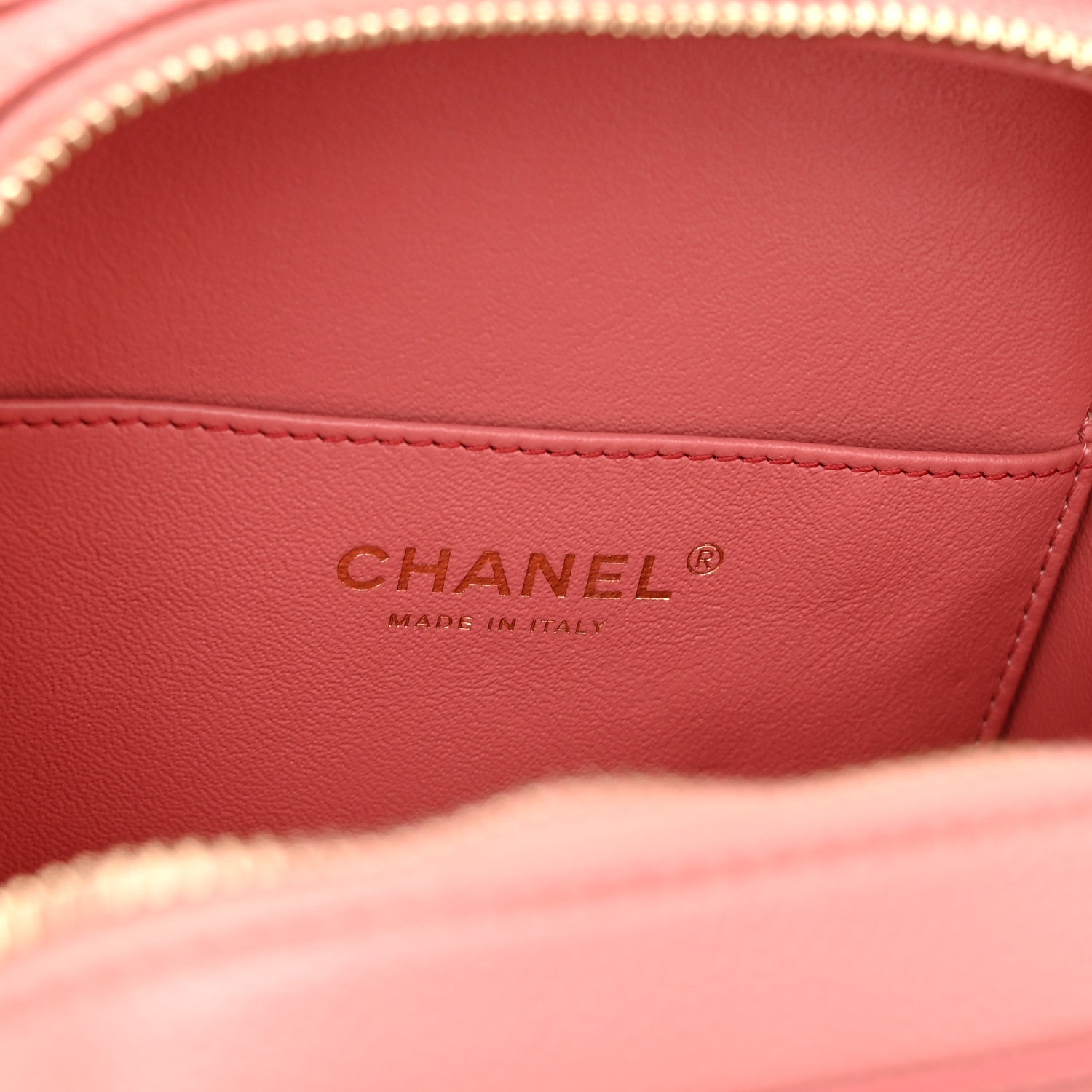 Chanel Caviar Quilted CC North South Filigree Vanity Case Pink 6 of 10