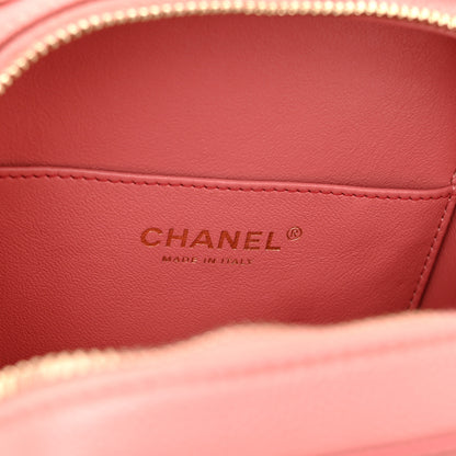 Chanel Caviar Quilted CC North South Filigree Vanity Case Pink 6 of 10
