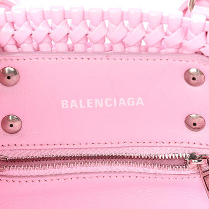 Balenciaga Faux Calfskin Braided Varnished XXS Bistro Basket Candy Pink 5 of 10