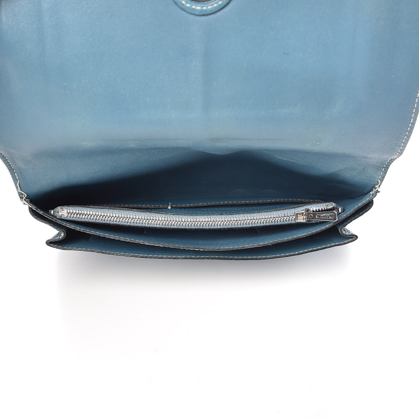 Togo Dogon Duo Wallet Blue Jean