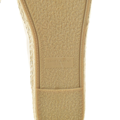 Saint Laurent Canvas Nappa Elba Light Logo Embroidered Espadrilles 39 Panna 6 of 8
