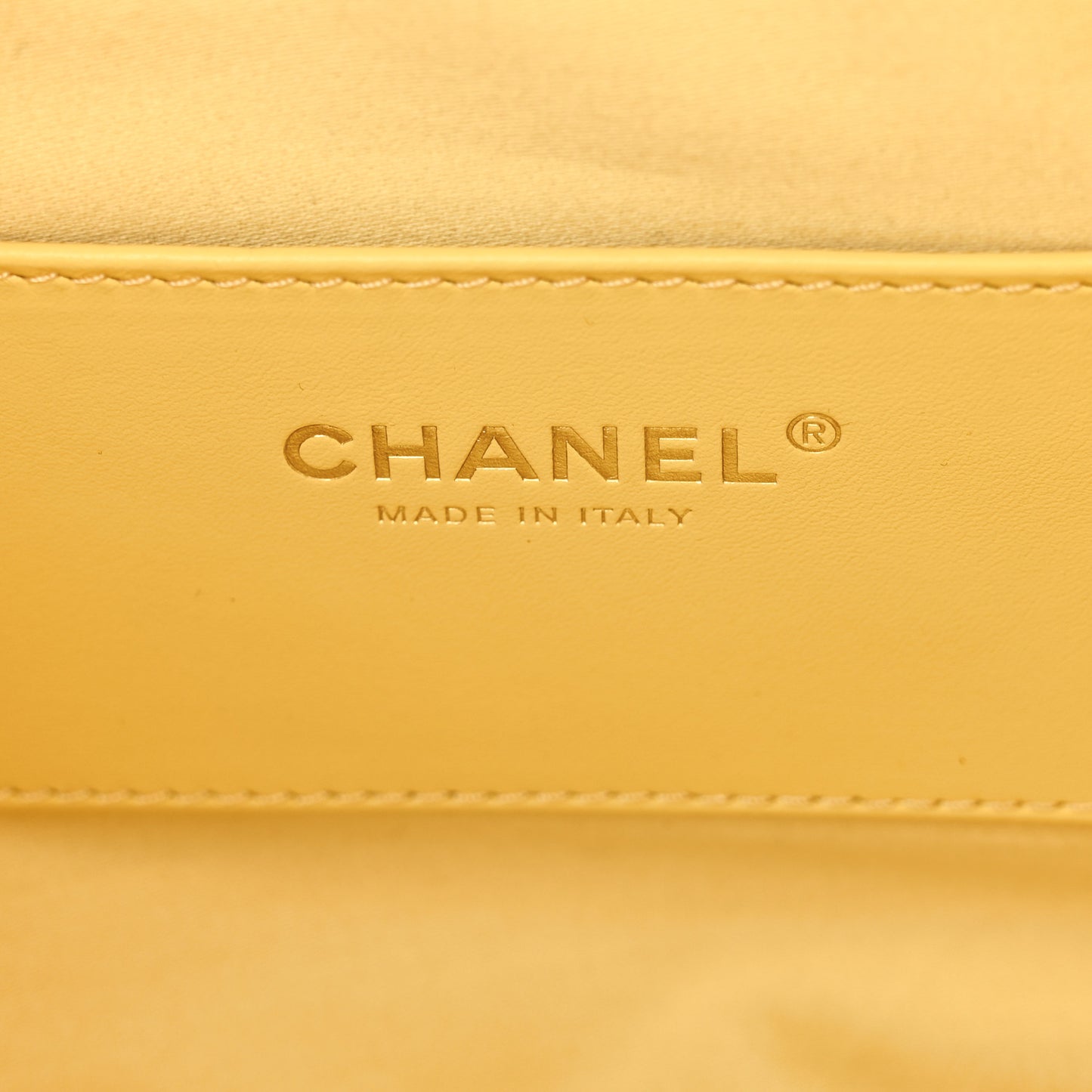 Caviar Quilted Small Chanel 25 Handbag Light Yellow