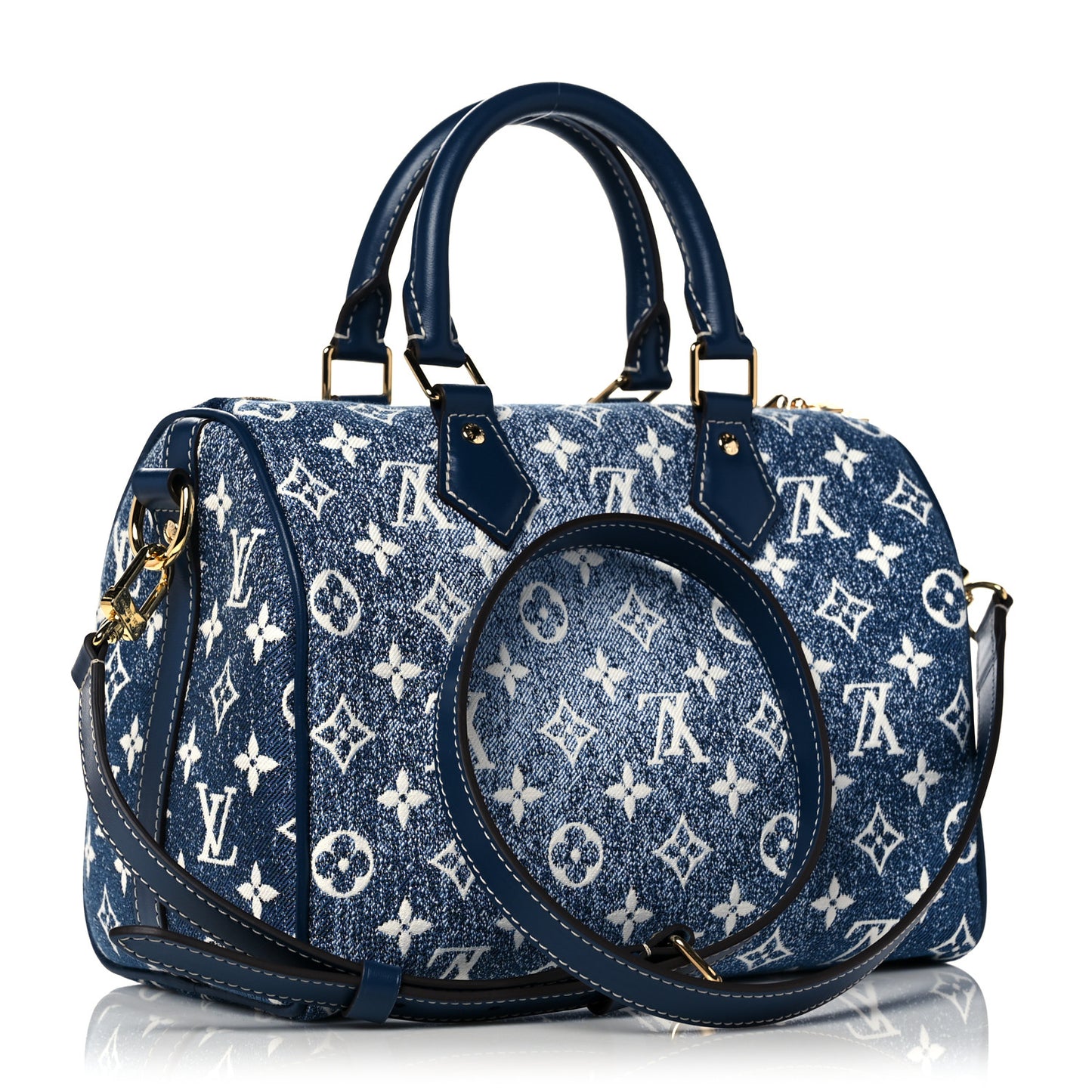Monogram Jacquard Denim Speedy Bandouliere 25 Bleu
