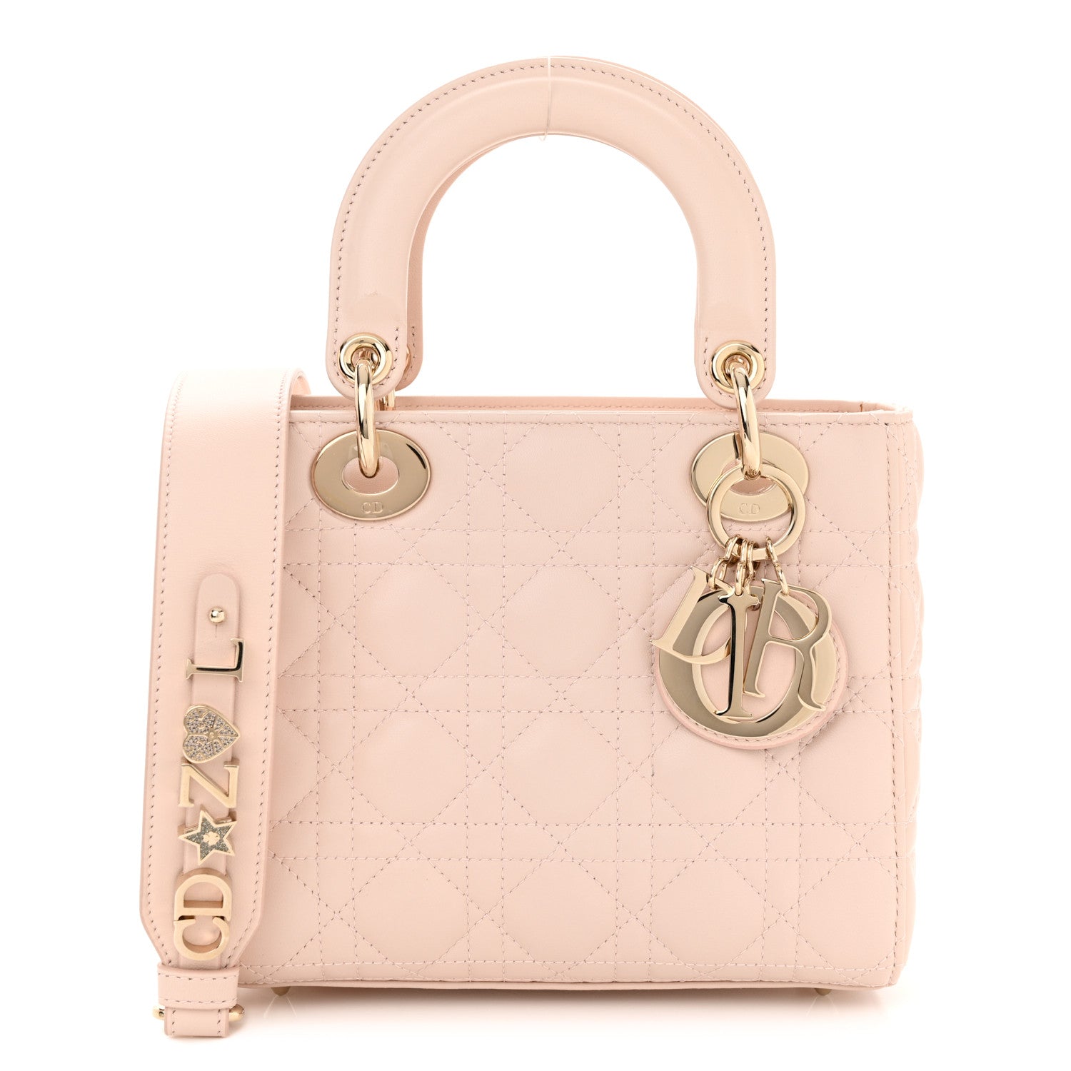 Christian Dior Lambskin Cannage Small My ABCDior Lady Dior Light Pink 1 of 12