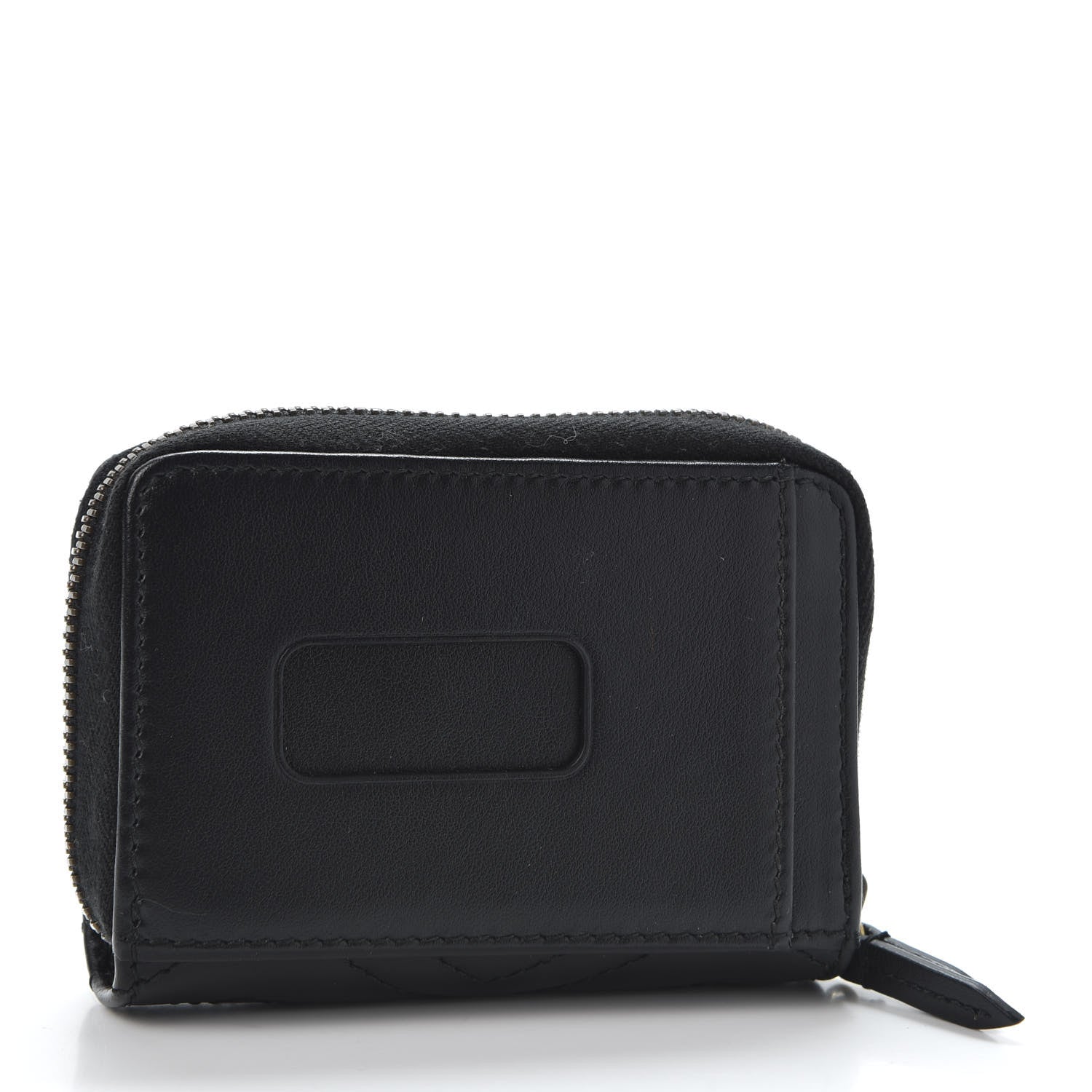 Gucci Calfskin Matelasse GG Marmont Zip Around Card Case Black 2 of 8
