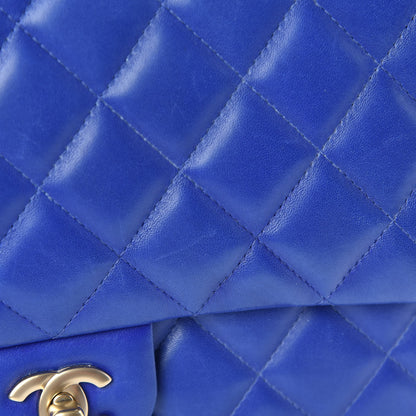 Chanel Lambskin Quilted Clutch With Chain Flap Blue 13 of 14