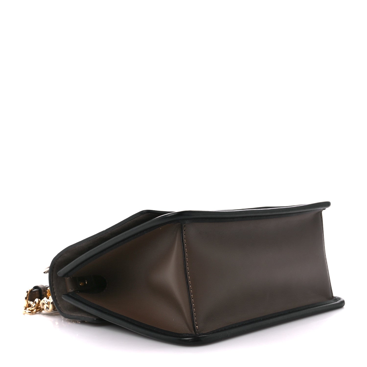 Fendi Vitello Century F is Fendi Bi-Color FF 1974 Embossed Small Kan I Shoulder Bag Maya Black 4 of 13