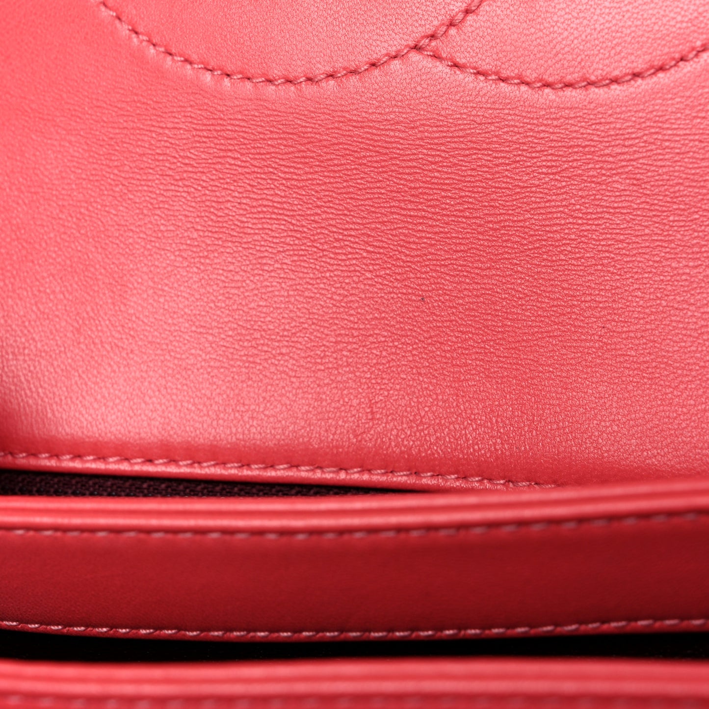 Lambskin Quilted Small Trendy CC Flap Dual Handle Bag Coral