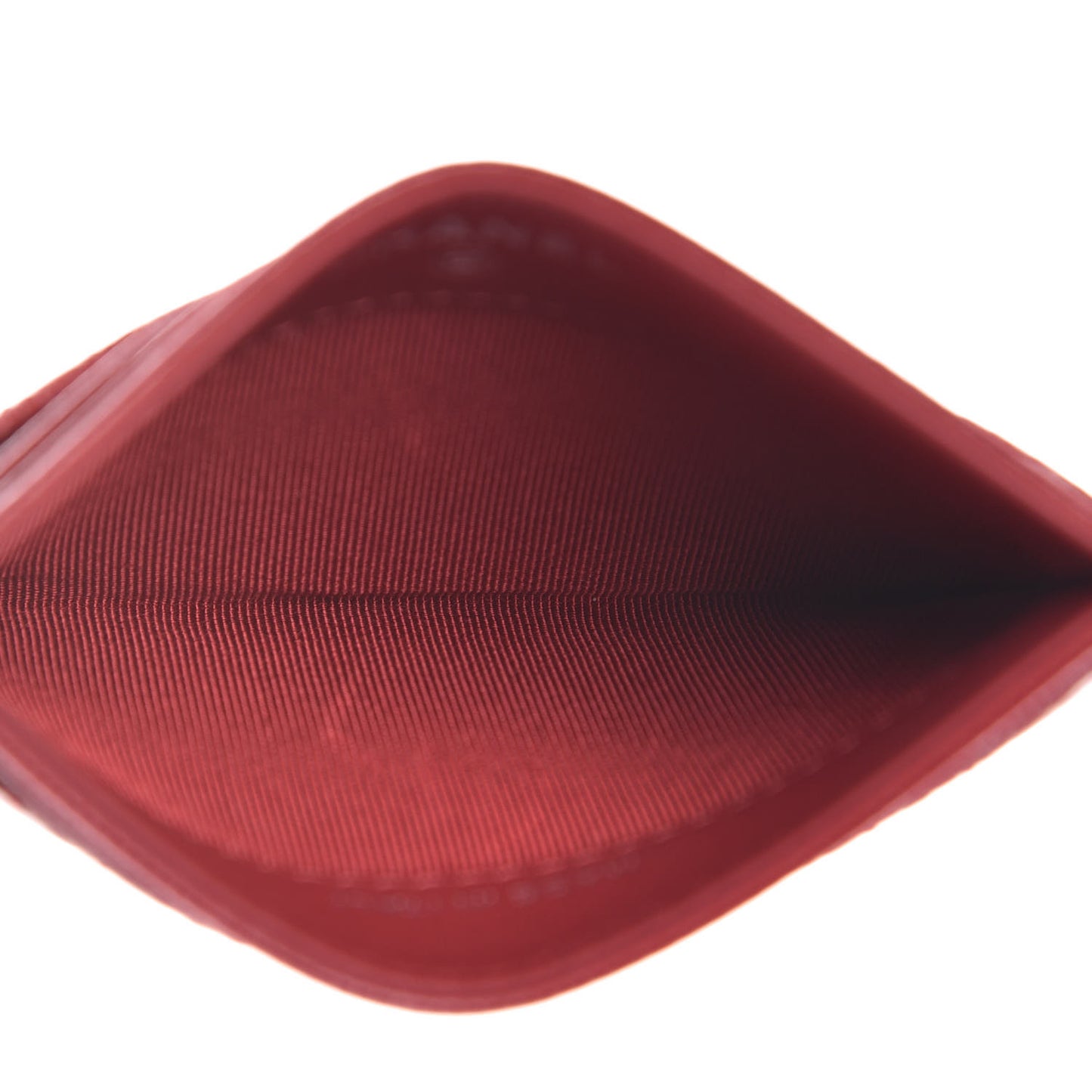 Caviar Quilted CC Card Holder Dark Red