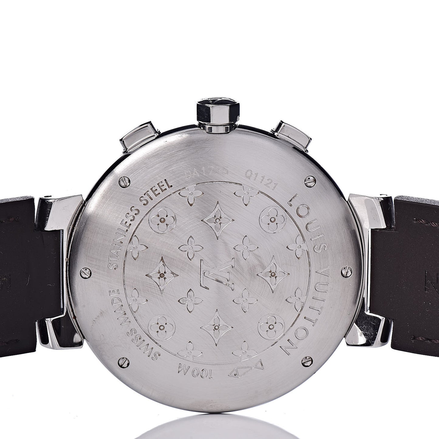 Stainless Steel Rubber 41mm Tambour Chronograph Automatic Watch Brown
