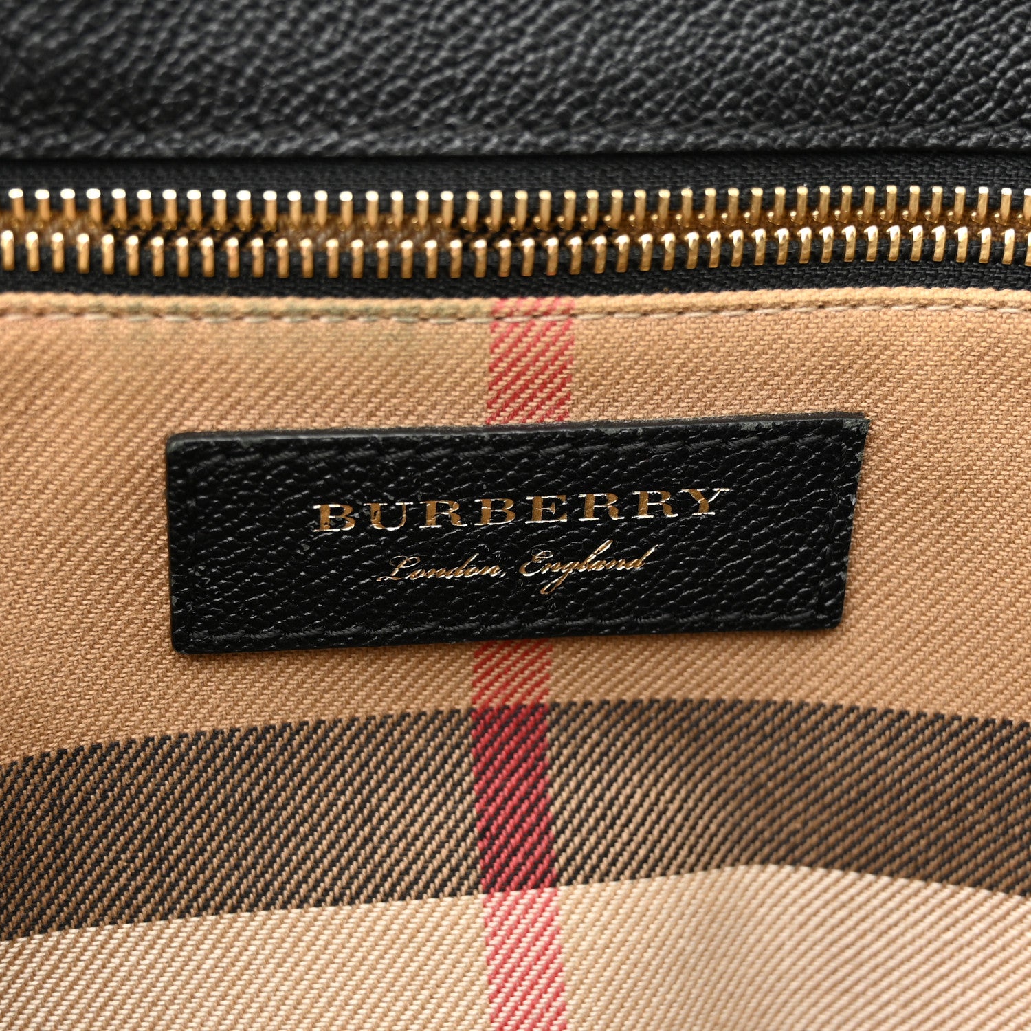 Burberry Soft Grain Calfskin Medium Buckle Tote Black 6 of 16