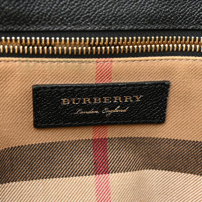 Burberry Soft Grain Calfskin Medium Buckle Tote Black 6 of 16