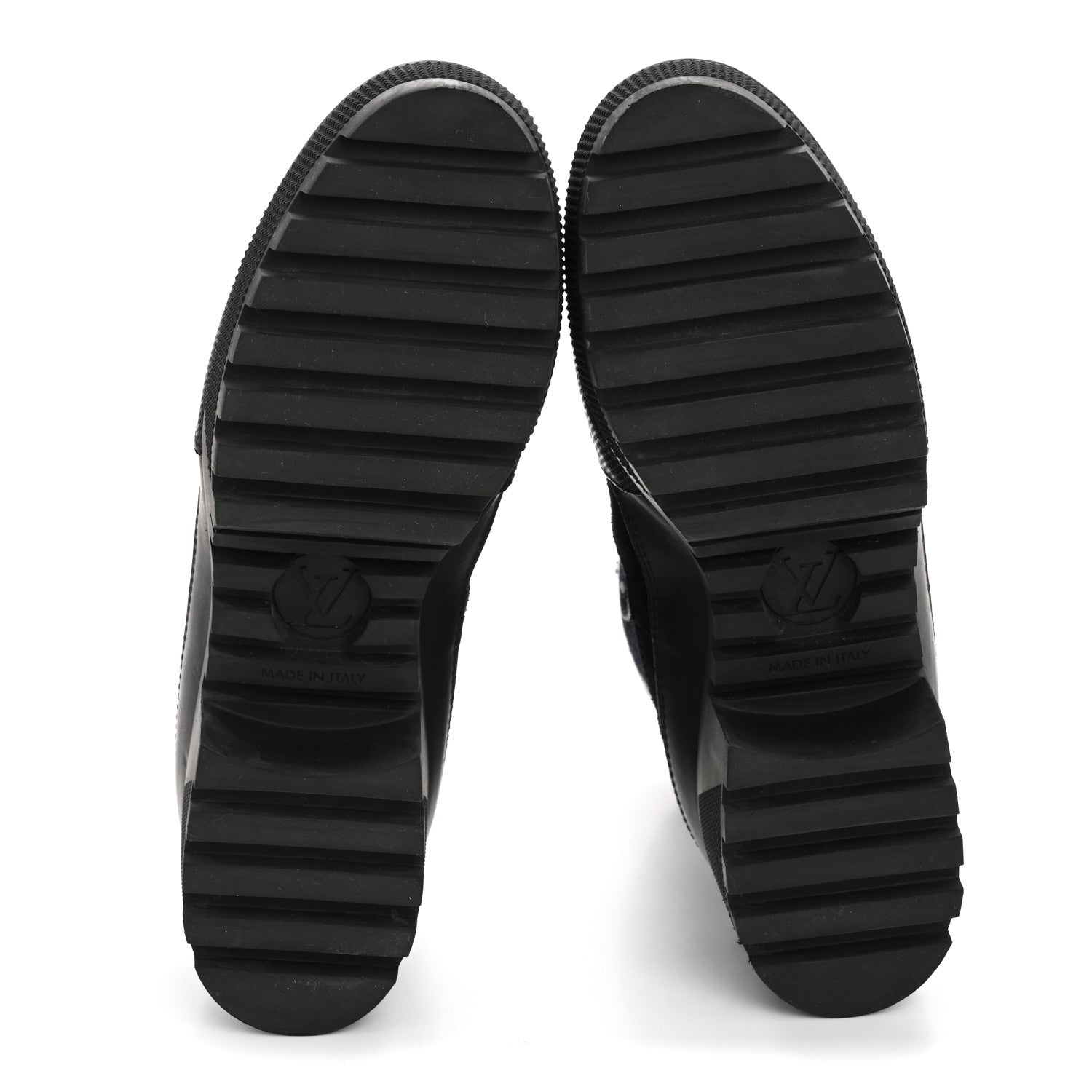 Louis Vuitton Calfskin Monogram Denim Laureate Platform Desert Boots 38.5 Navy Blue 6 of 10