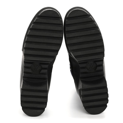 Louis Vuitton Calfskin Monogram Denim Laureate Platform Desert Boots 38.5 Navy Blue 6 of 10